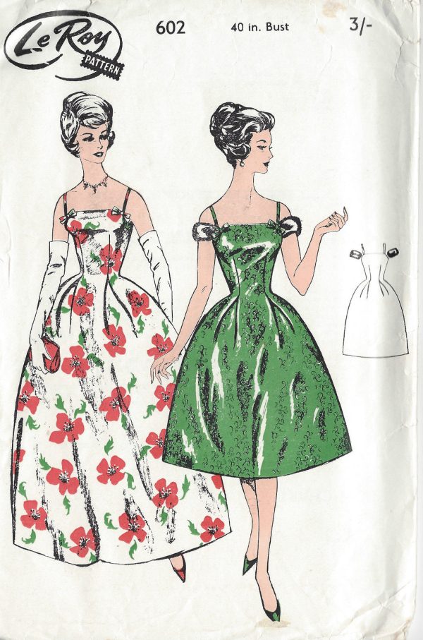 1950s-Vintage-Sewing-Pattern-B40-DRESS-1324-261579413353