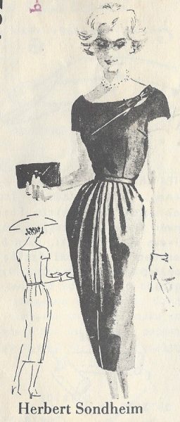 1950s-Vintage-Sewing-Pattern-DRESS-B40-R95-By-Herbert-Sondheim-251144505433