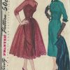 1951-Vintage-Sewing-Pattern-B30-DRESS-OVERSKIRT-1551-262149897523
