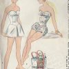 1955-Vintage-Sewing-Pattern-B34-BATHING-SUIT-SKIRT-TRUNKS-BLOOMERS-R890-261935045583