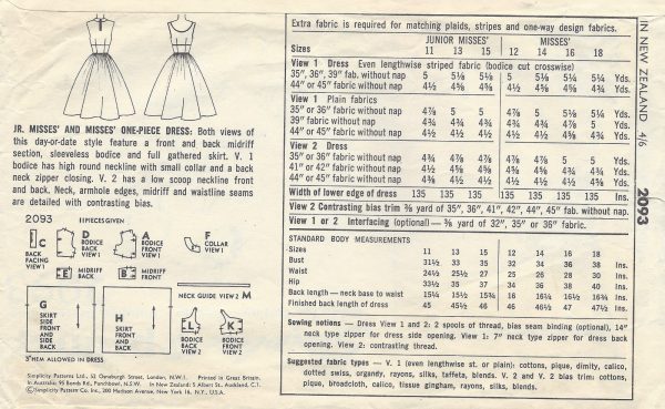 1957-Vintage-Sewing-Pattern-DRESS-B34-212-251145945243-3