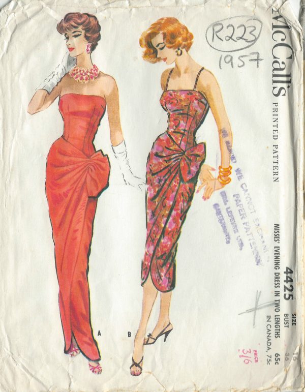 1957-Vintage-Sewing-Pattern-DRESS-B36-R223-251145917093