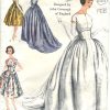 1958-Vintage-VOGUE-Sewing-Pattern-B34-EVENING-DRESS-GOWN-1401-BY-JOHN-CAVANAGH-251872668073