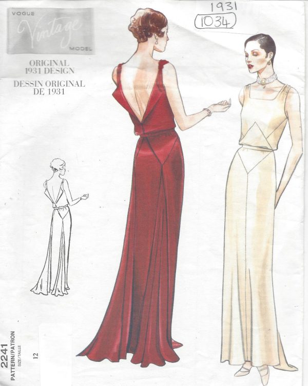 1931-Vintage-VOGUE-Sewing-Pattern-B34-DRESS-1035-261240060314