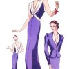 1939-VOGUE-Vintage-Sewing-Pattern-B34-EVENING-DRESS-JACKET-1026R-262847815594-2