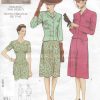 1940-Vintage-VOGUE-Sewing-Pattern-JACKET-DRESS-B34-36-38-R396-251142636074