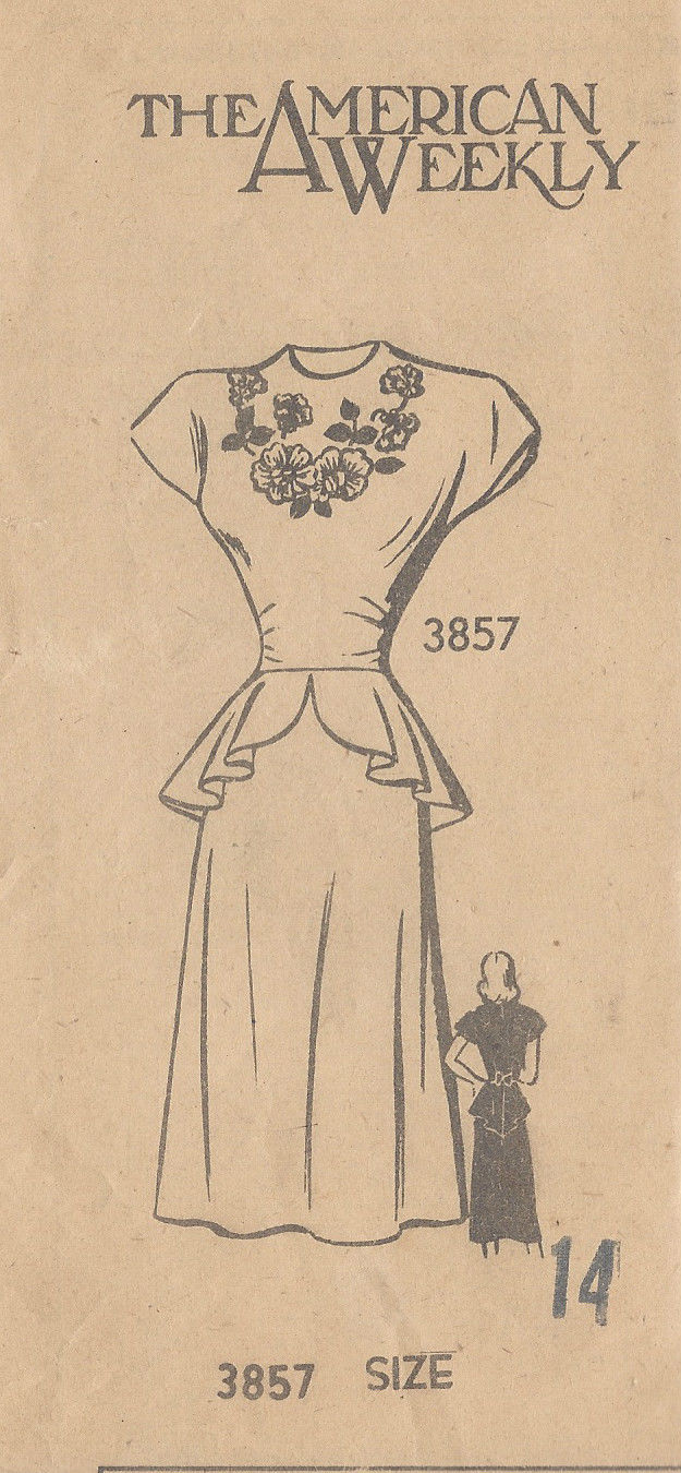 R132 1940 S vintage sewing pattern Cape chapeau et sac Set B32"-34"