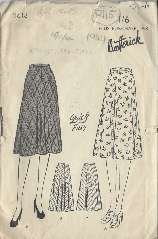 1940s-Vintage-Sewing-Pattern-SKIRT-W34-R115-251165112844