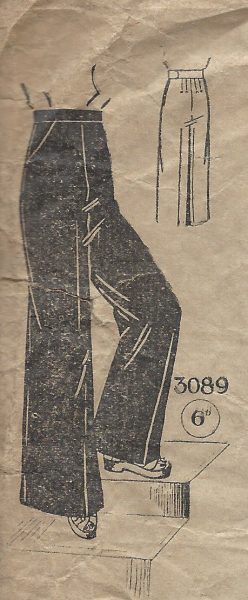 1940s-WW2-Vintage-Sewing-Pattern-W30-H40-WOMENS-PANTS-TROUSERS-1260-251548491404