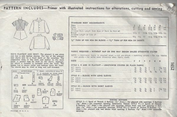 1945-WW2-Childrens-Vintage-Sewing-Pattern-S2-C21-BOYS-PLAYSUIT-SHIRT-C25-252527109214-2