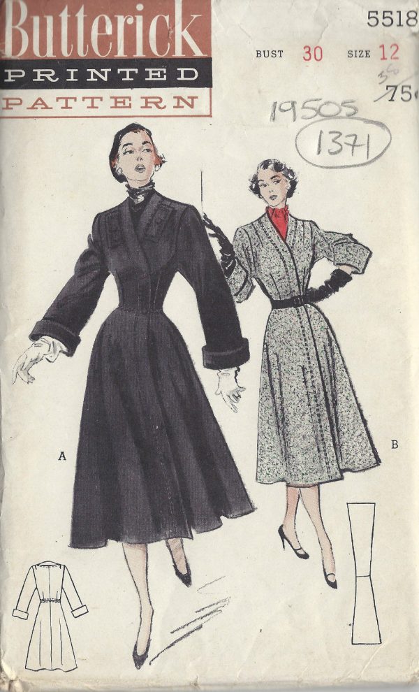 1949-Vintage-Sewing-Pattern-B30-COAT-1371-261717918184