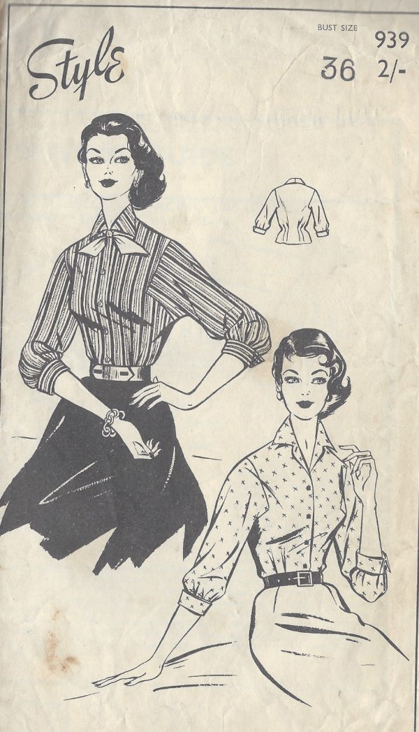 1950s-Vintage-Sewing-Pattern-B36-BLOUSE-1051-261266695374