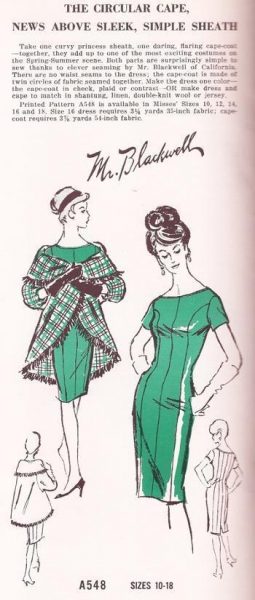 1950s-Vintage-Sewing-Pattern-B38-WIGGLE-DRESS-COAT-R758-By-Mr-Blackwell-261917730484-2