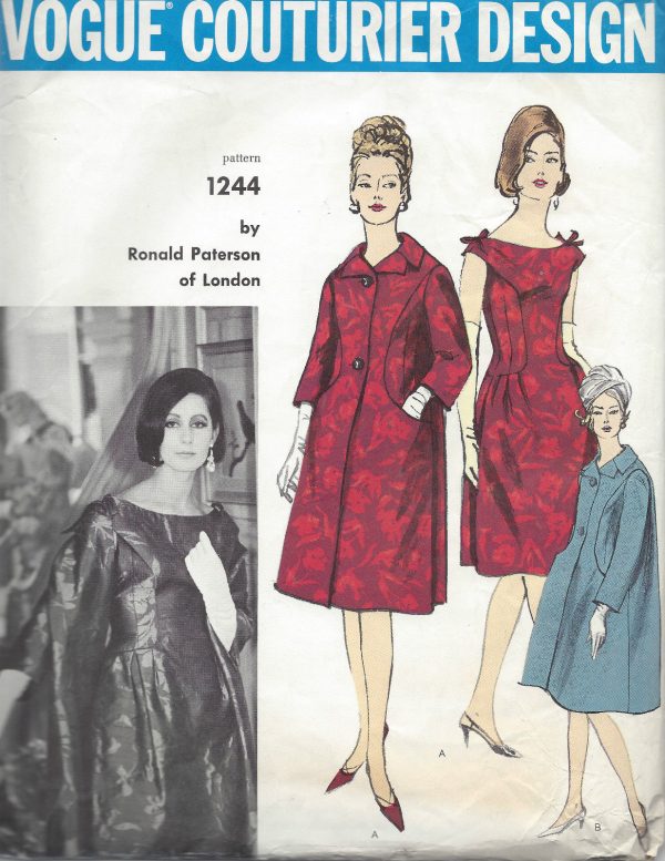 1950s-Vintage-VOGUE-Sewing-Pattern-B34-COAT-DRESS-1265R-By-Ronald-Paterson-251552191914