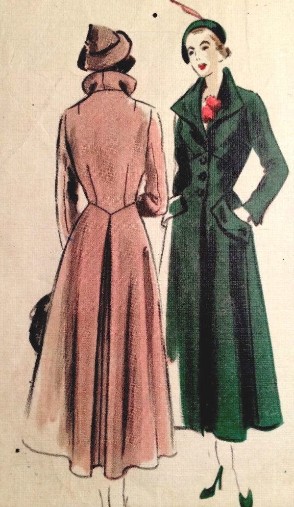 1950s-Vintage-VOGUE-Sewing-Pattern-B38-COAT-1387-261753964354-2