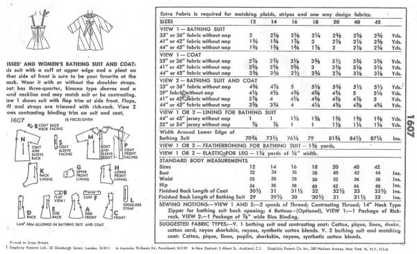1956-Vintage-Sewing-Pattern-B36-COAT-BATHING-SUIT-1046R-252562589594-2