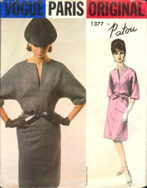1964-Vintage-VOGUE-Sewing-Pattern-DRESS-B36-1685-By-Patou-252458817914