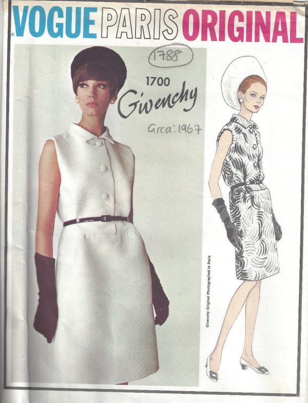 1967-Vintage-VOGUE-Sewing-Pattern-B34-DRESS-1788-by-GIVENCHY-262893560894