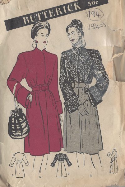 1945 Vintage Sewing Pattern CAPE B32/" R254