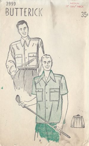 R827R 1940s Vintage VOGUE Sewing Pattern Chest 38-40-42 MEN'S ZOOT SUIT 