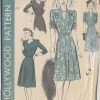 1943-Vintage-Sewing-Pattern-B38-DRESS-1077-261277981295