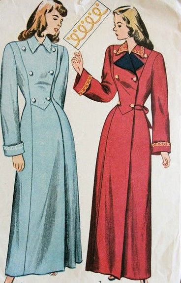 1947-Vintage-Sewing-Pattern-B36-HOUSE-COAT-1818-252881936625-2