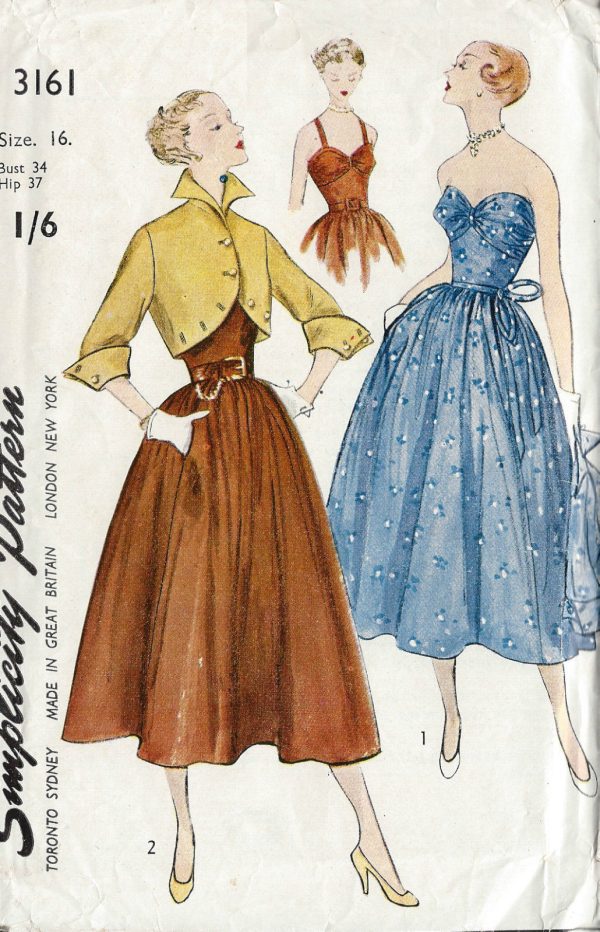 1950-Vintage-Sewing-Pattern-B34-DRESS-JACKET-R656-251176124485