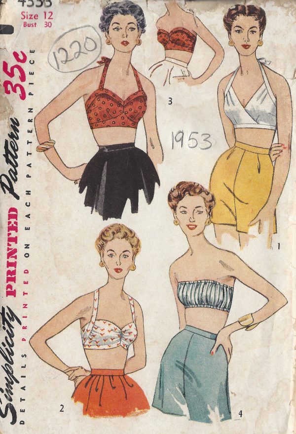 1953-Vintage-Sewing-Pattern-B30-BRA-TOPS-1220-251501834465