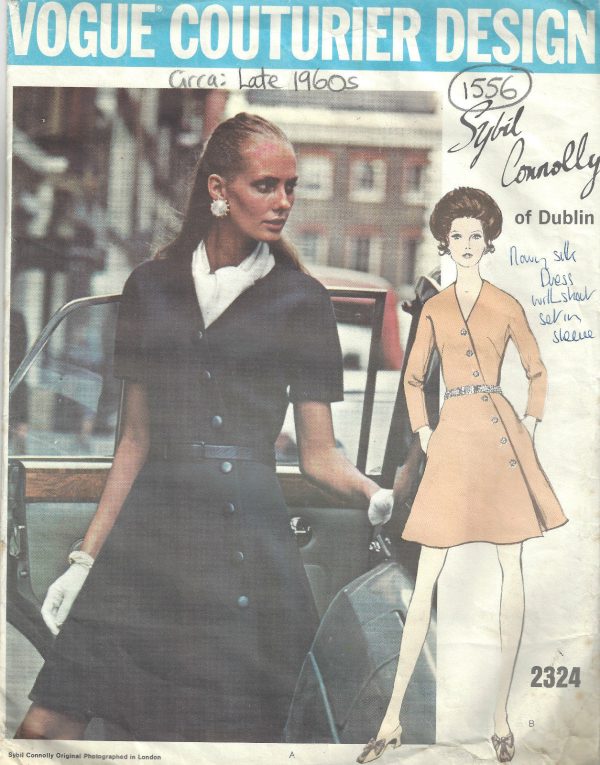 1960s-Vintage-VOGUE-Sewing-Pattern-B38-DRESS-1556-By-SYBIL-CONNOLLY-of-DUBLIN-252208995045