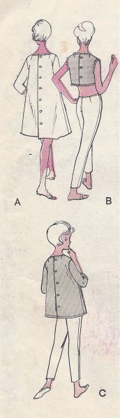 1961-Vintage-VOGUE-Sewing-Pattern-B31-DRESS-BLOUSE-PANTS-1206-251501683895-2