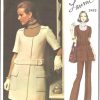 1970-Vintage-VOGUE-Sewing-Pattern-B325-JUMPER-DRESS-SKIRT-PANTS-1637-LANVIN-262422068615