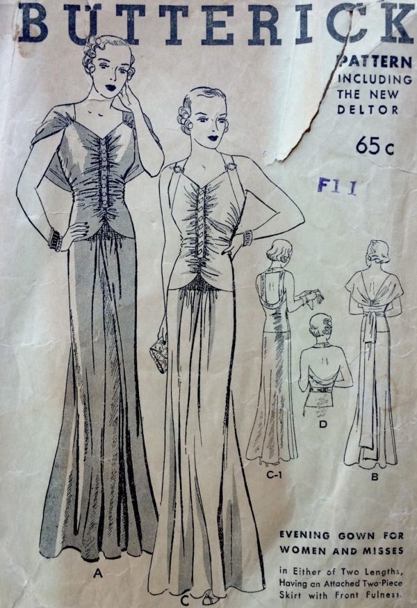 1930s-Vintage-Sewing-Pattern-B38-EVENING-DRESS-1648-252395118156-3