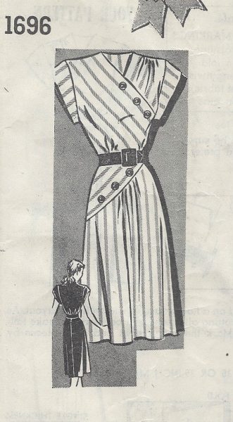1940-Vintage-Sewing-Pattern-B32-DRESS-R728-251174633076-2