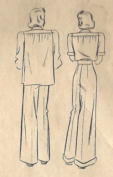 1940-WW2-Vintage-Sewing-Pattern-B34-SHIRT-PANTS-SLACKS-1491-252081938736-2