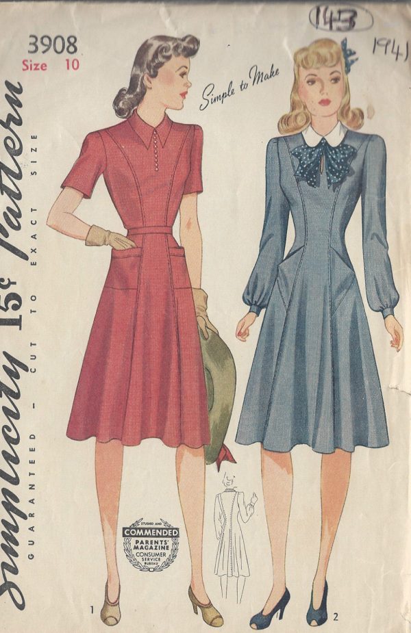 1941-Vintage-Sewing-Pattern-B28-DRESS-143-251173791786