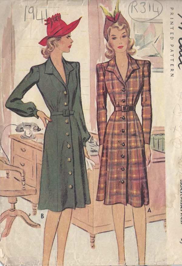 1941-Vintage-Sewing-Pattern-B36-DRESS-R314-251161504206