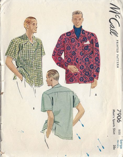 1949 Vintage Sewing Pattern C38/"-40/" Para Hombre Chaqueta Chaqueta /& Lumber 1331