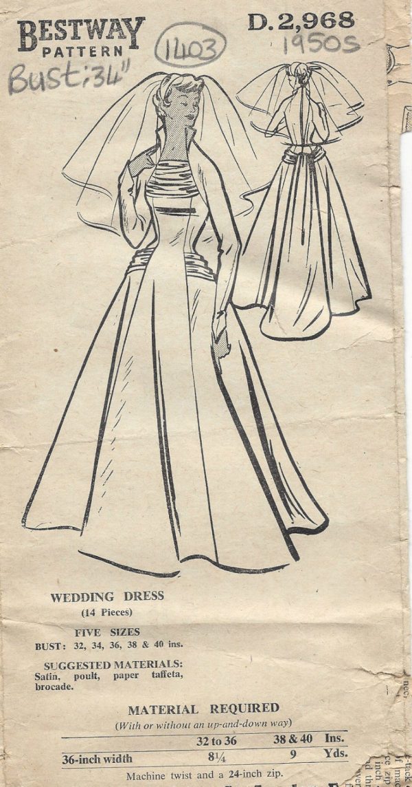 1950s-Vintage-Sewing-Pattern-B34-WEDDING-DRESS-GOWN-1403-261806231726