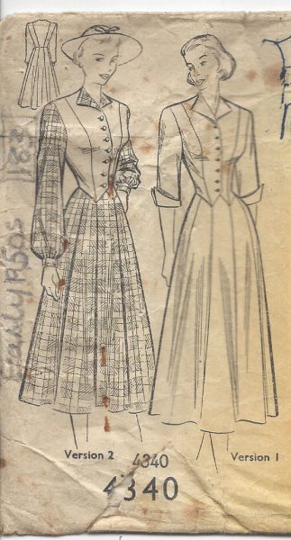 1950s-Vintage-Sewing-Pattern-B38-DRESS-183-251173286416