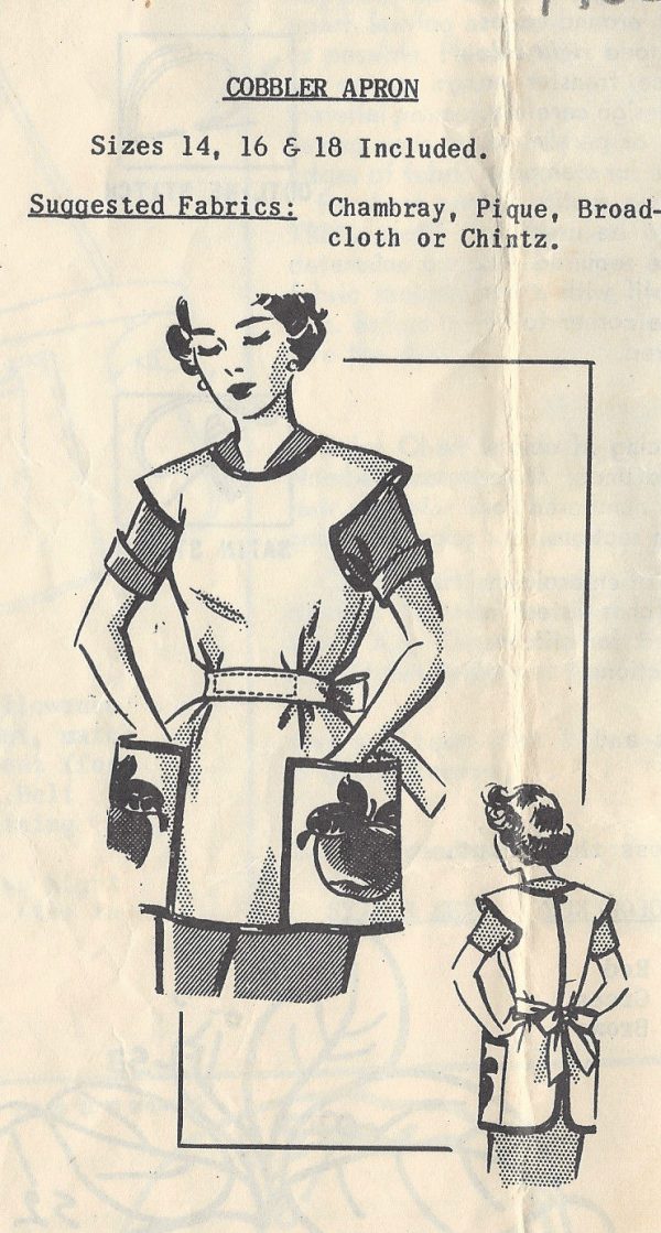 1950s-Vintage-Sewing-Pattern-S14-16-18-APRON-EMBROIDERY-TRANSFER-R158-251166155416