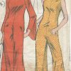 1960s-Vintage-Sewing-Pattern-B36-CAT-SUIT-JUMPSUIT-R674-251181543316
