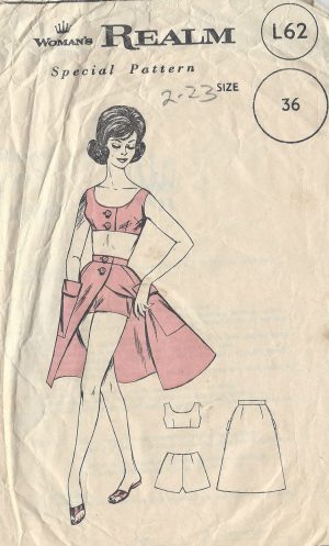 1572R Pierre Cardin 1966 Vintage VOGUE sewing pattern B36 Veste Jupe Blouse