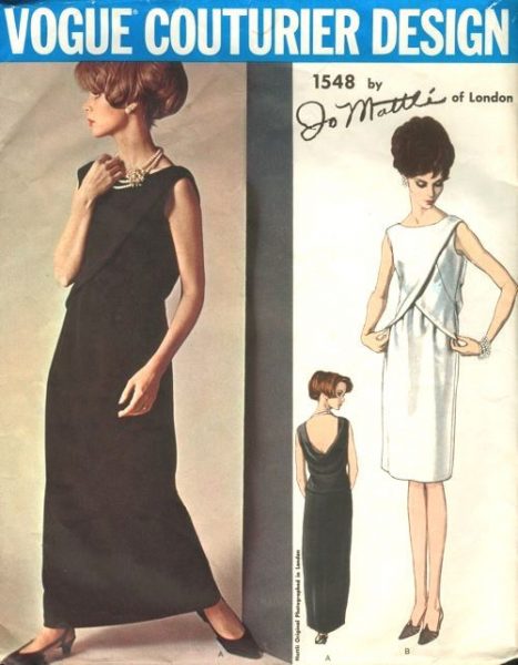 1965-Vintage-VOGUE-Sewing-Pattern-B34-EVENING-DRESS-1804-By-Jo-Mattli-262919147766-2
