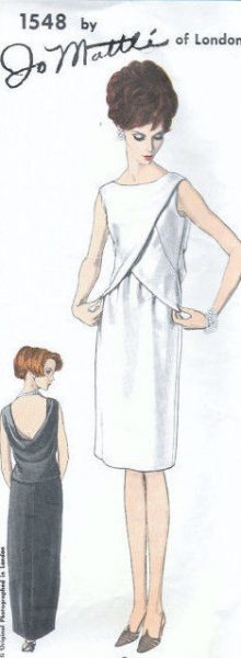 1965-Vintage-VOGUE-Sewing-Pattern-B34-EVENING-DRESS-1804-By-Jo-Mattli-262919147766-6