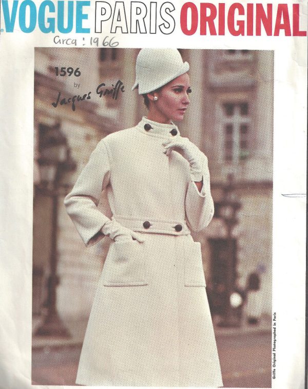 1966-Vintage-VOGUE-Sewing-Pattern-B34-COAT-DRESS-1783R-By-JACQUES-GRIFFE-262870043366