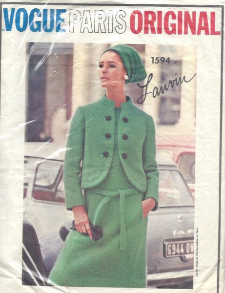 1966-Vintage-VOGUE-Sewing-Pattern-B38-DRESS-JACKET-1515-By-LANVIN-262066520566