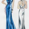 1939-Vintage-Sewing-Pattern-B34-EVENING-DRESS-R957-261203688417-2