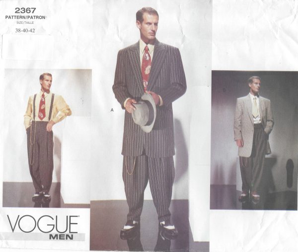 1940s-Vintage-VOGUE-Sewing-Pattern-Chest-38-40-42-MENS-ZOOT-SUIT-R827R-251717089997