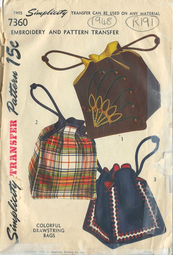 1948-Vintage-Sewing-Pattern-BAG-EMBROIDERY-TRANSFER-R191-252204321107