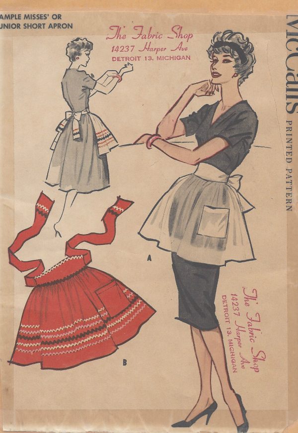 1950s-Vintage-Sewing-Pattern-APRON-ONE-SIZE-R27-251144894837